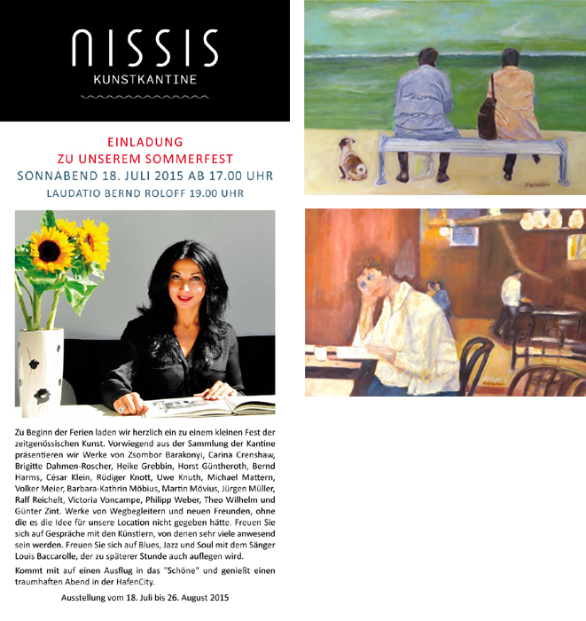 Sommerfest 2015 - Nissis Kunstkantine 18.Juli - 26.August 2015